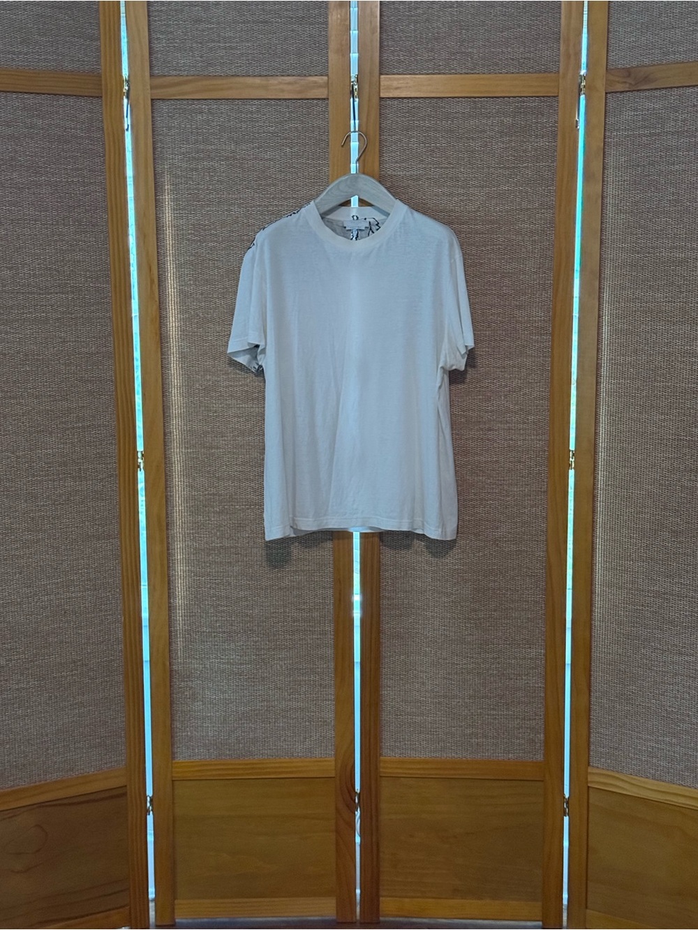 Prada White Back Embroidered Crew Neck Top